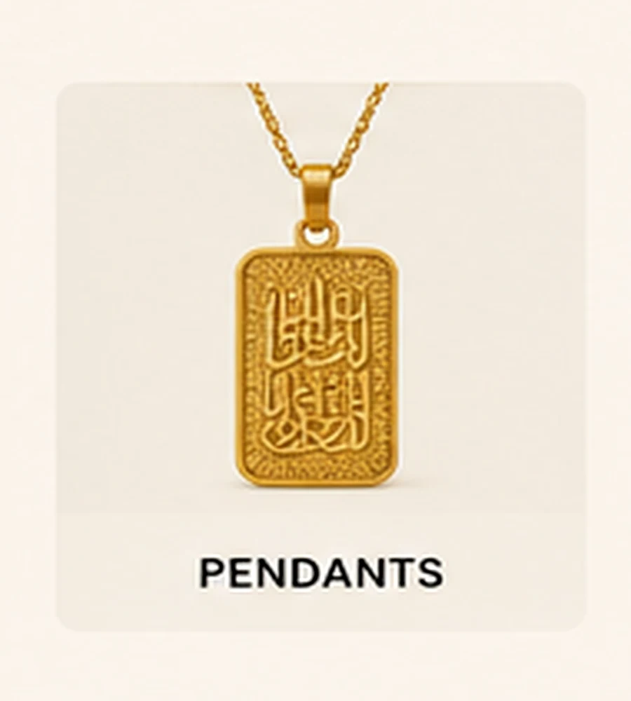 Gold foil pendant