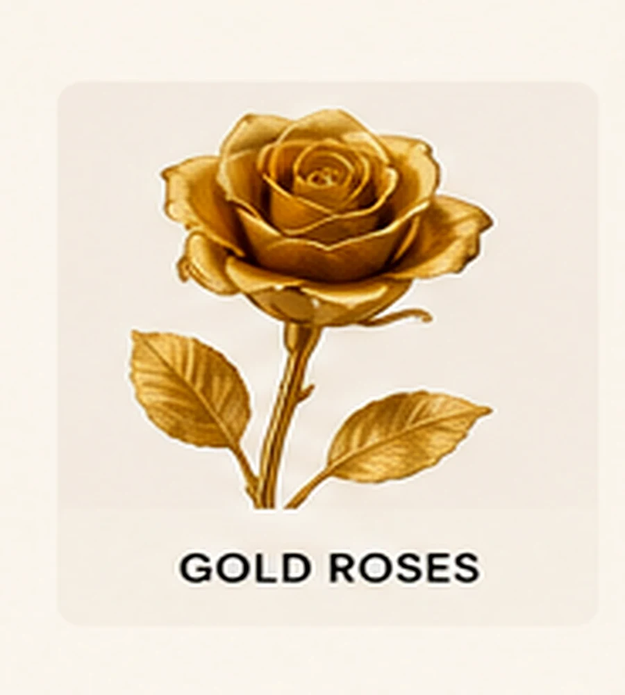 Gold rose keepsake