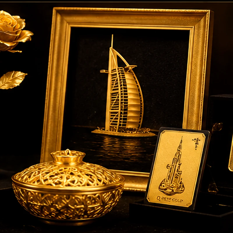 Dubai gold foil keepsake