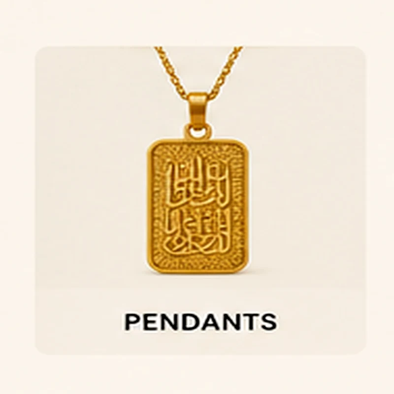 Gold foil pendant